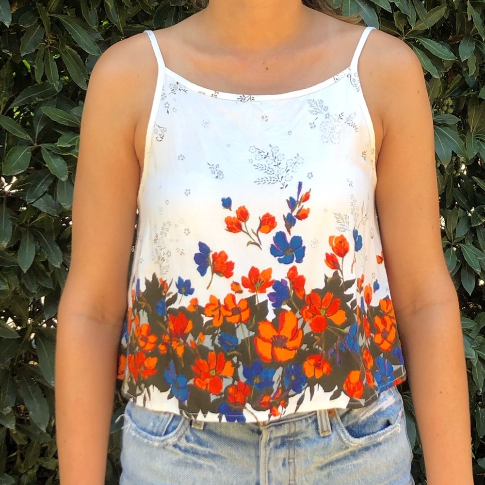 Urban Outfitters Kimchi Blue Floral Tank Top